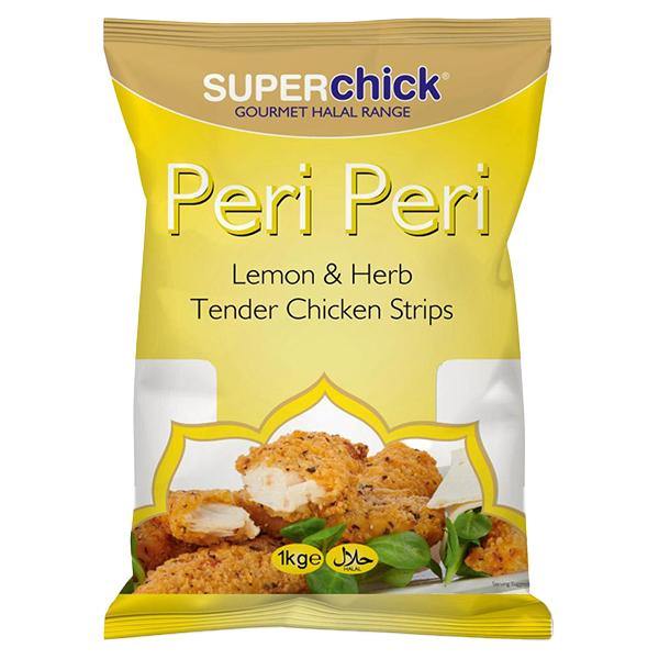 Superchick Peri Peri Lemon & Herb Breast Strips 1kg