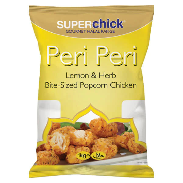 Superchick Peri Peri Lemon & Herb Popcorn Chicken 1kg
