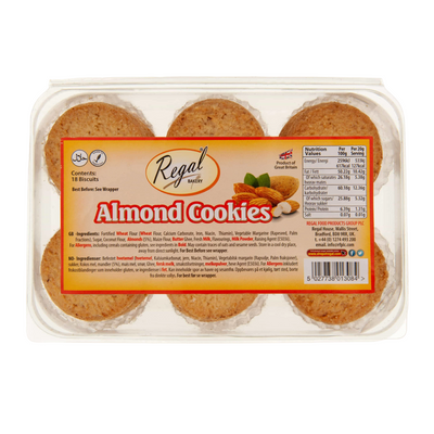 Regal Almond Cookies 18pc 200g - DesiMe