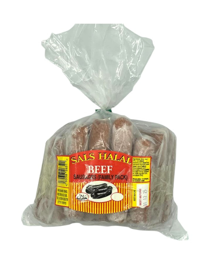 Sals Halal Beef Sausages Family Pack - DesiMe