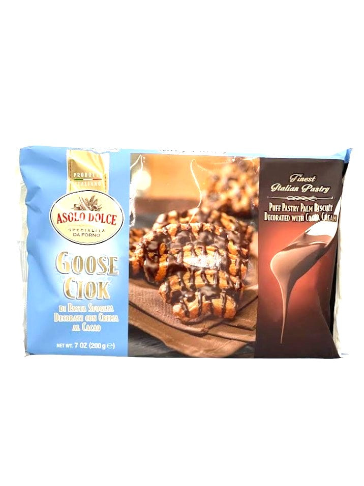 Asolo Dolce Goose Pastry Palm Biscuit with Cocoa Cream 200g