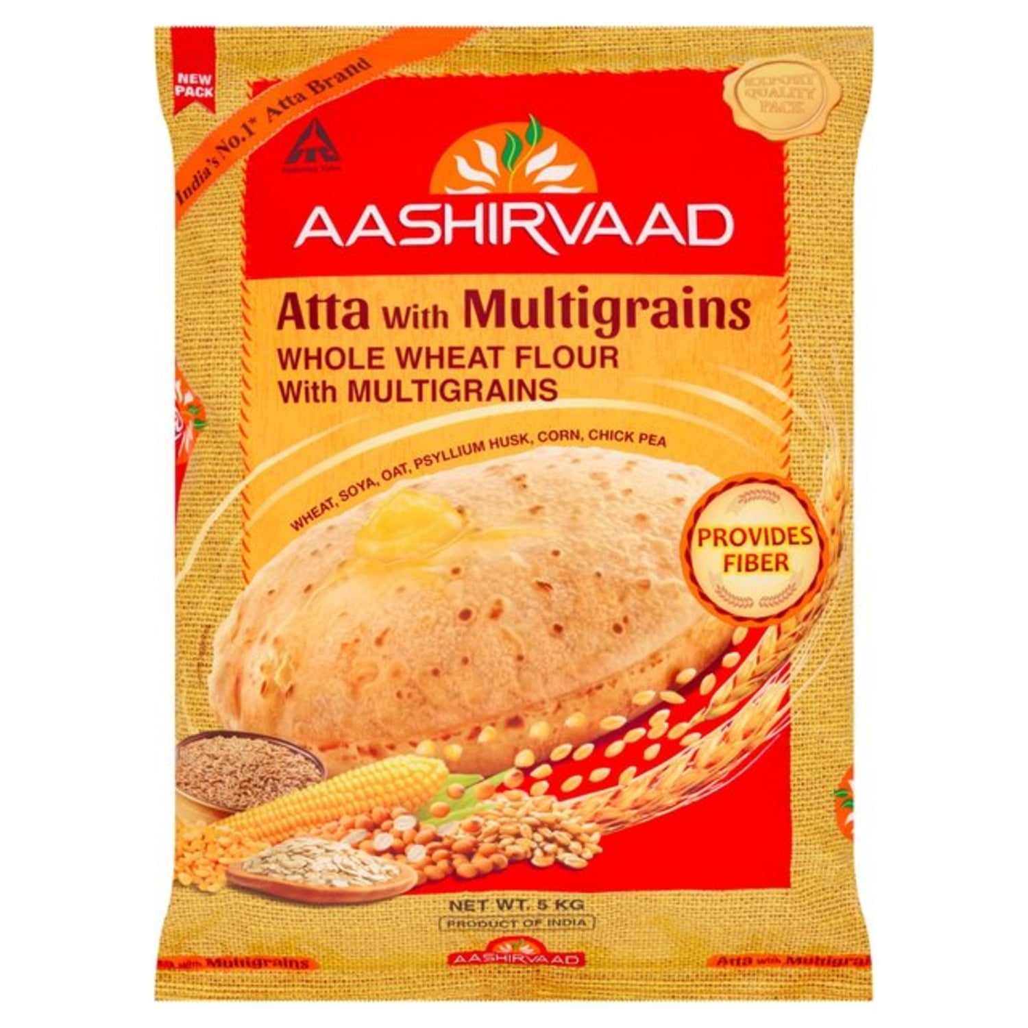 Atta Rajpot Aashirvaad Multigrain Atta 5kg – DesiMe