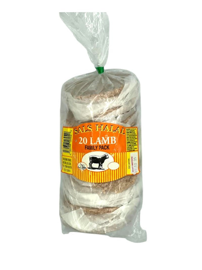 Sals Halal 20 Lamb Burgers Family Pack - DesiMe