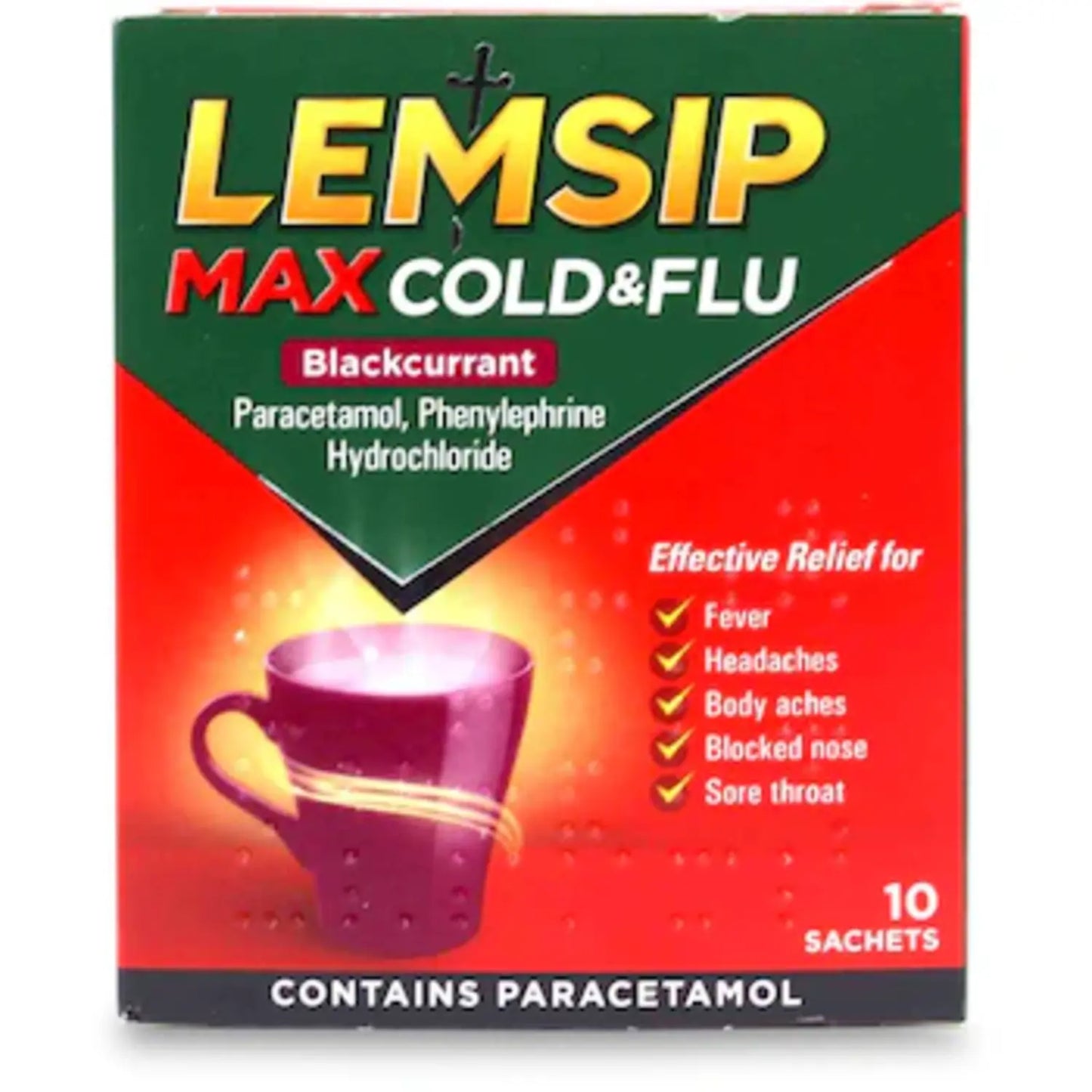 Lemsip Max Cold And Flu Blackcurrant- 5 Sachets