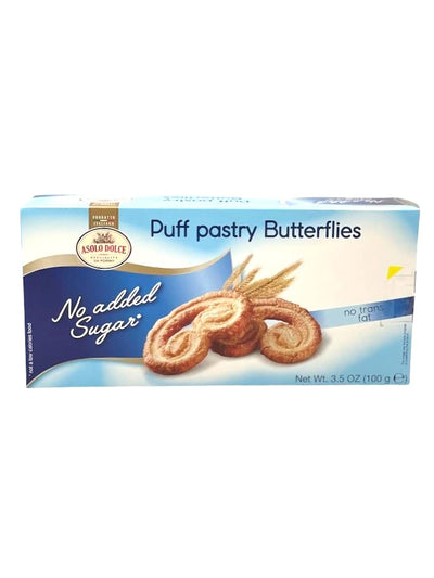 Asolo Dolce Butterfly Puff Pastry No Added Suagr 100g