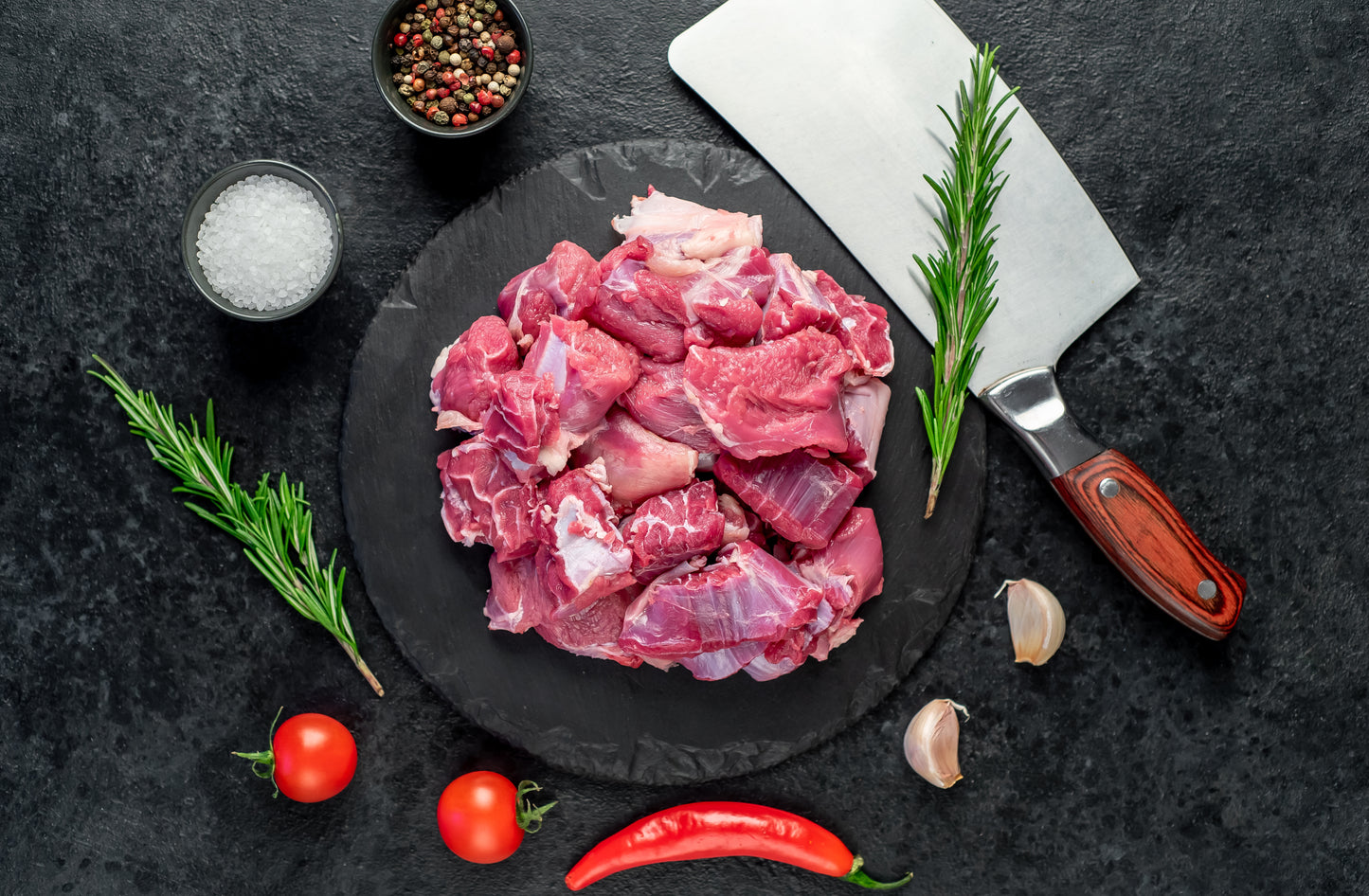 Halal Lamb Shoulder Diced With Bone