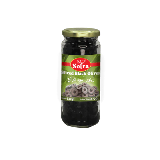 Sofra Sliced Black Olives 330g