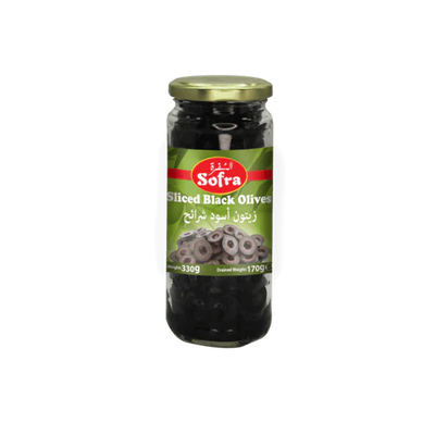 Sofra Sliced Black Olives 330g