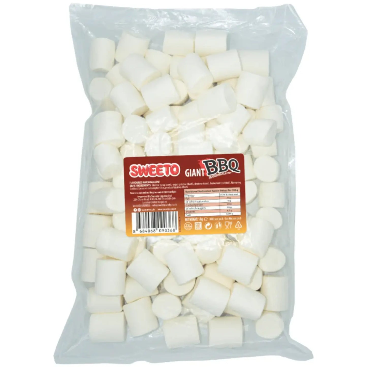 Sweeto Giant BBQ Marshmallows (1kg)