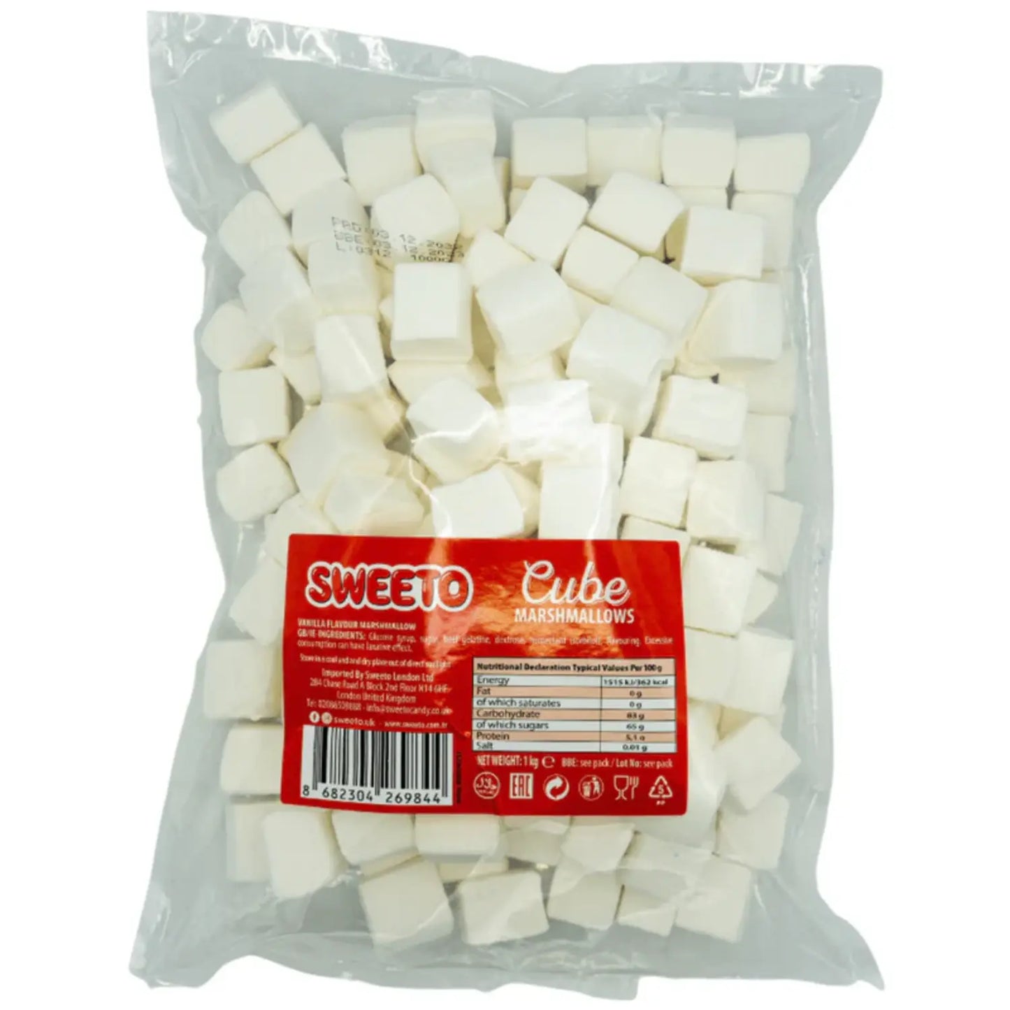 Sweeto Marshmallow Cubes (1kg) - DesiMe