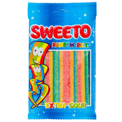 Sweeto Rainbow Belts Extra Sour (80g) - DesiMe