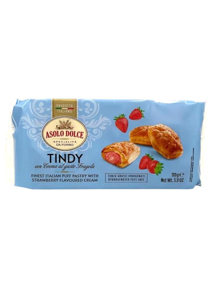 Asolo Dolce Tindy Puff Pastry with Strawberry Cream 110g