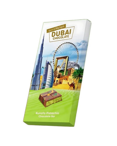 Dubai Chocolate Kunafa Pistachio Bar 130g