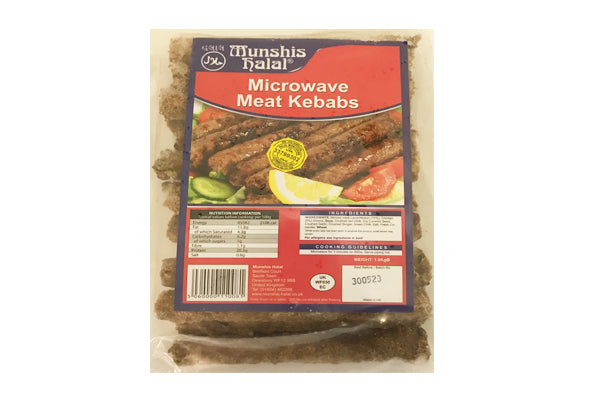 Munshis Microwave Meat Kebabs 1kg