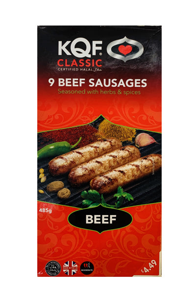 KQF Classic 9 Beef Sausages 485g