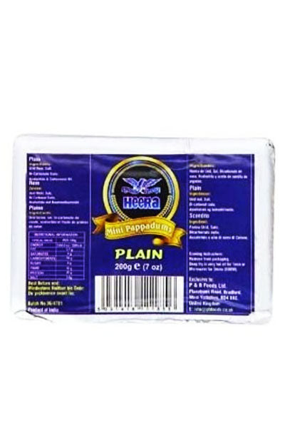 Heera Mini Papadums 200g (Plain)