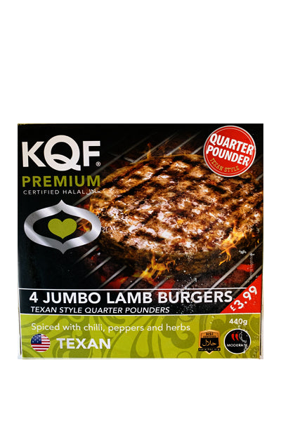 KQF 4 Jumbo Lamb Burgers 440g