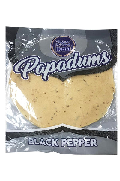 Heera Papadums 200g (Black Pepper)
