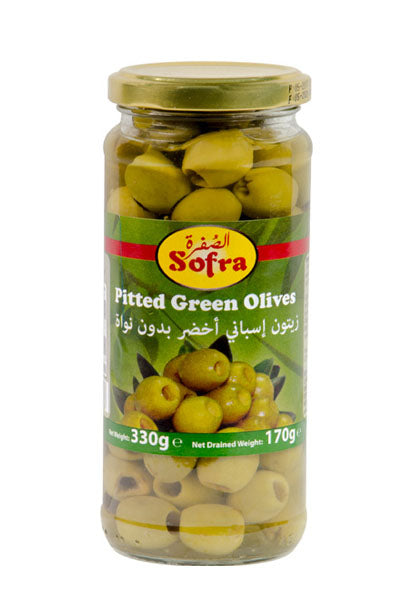 Sofra Pitted Green Olives 330g