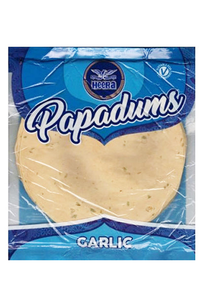 Heera Papadums 200g (Garlic)