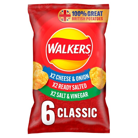 Walkers Variety Crisps 6X25g